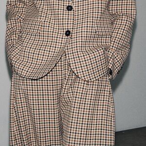 Zara Brown Plaid PANTS